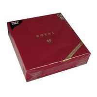 Papstar Cloth Like Paper Dinner Napkins, 20”x20” XL size, 50 Pack, 5 Different Color options (Bordeaux)