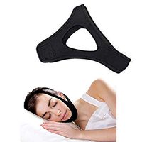 Easyinsmile Snoring Solution Chin Strap for Snorers Adjustable Nasal Strips Sleeping Aid for Adults and Kids (Black+Black)
