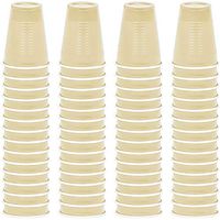 DecorRack 12 oz Disposable Plastic Cups, Solo Party Cups, Ivory (60 Pack)