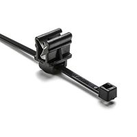 Hellermann Tyton 156-00869 Cable Tie and Edge Clip, 50lb, 6.0" Long, EC10, Panel Thickness .04"-.12", PA66UV, Black (Pack of 500)