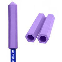 ARK's Krypto-Bite Pencil Topper Chewable Tubes - Made in The USA (3 Pack of Xtra Xtra Tough, Lavender)