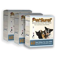 Petsure! Blood Glucose Strips 60ct for Dogs and Cats Use with AlphaTRAK and AlphaTRAK2 Meters - 3 Pack 