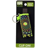 Clip-On Neoprene Vape E-Cigarette Case with Key Ring - Aliens