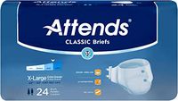 Attends Classic Briefs with Dry-Lock Technology for Adult Incontinence Care, X-Large, Unisex, 24 Count
