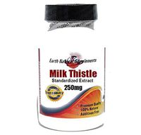 Milk Thistle Standardized Extract 250mg 80% Sylimarin * 200 Capsules 100% Natural - by EarhNaturalSupplements