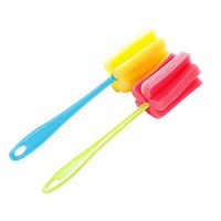 5pcs Cleaning Brushes Kitchen Cleaning Tool Sponge Brush for Wineglass Bottle Coffe Tea Glass Cup Long Handle Brush (Multicolor, 5pcs)