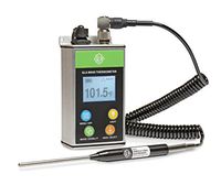 GLA M900 Veterinary Cattle Rectal Thermometer Smaller, Lighter. Fast, Accurate Temps in 8-15 Secs. Big, Back-Lit LCD. Rechargeable. Built for Dairies & Feedlots. (Straight, 4.0 Inch)