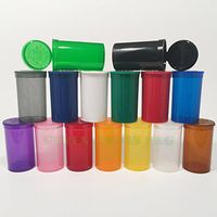 19 DRAM POP TOP Bottles Qty Size Count CASE Rx Pill Bottles Prescription Crafts Coins Storage Medicine Containers Made in USA (4 PCS, Purple - Solid (Opaque)