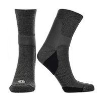 Doctor's Choice Plantar Fasciitis Compression Crew Socks, Mens & Womens Pain Relief for Achilles Tendonitis & Arch Support 10-20 mmHg Compression (Charcoal, Large)