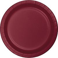 Club Pack of 240 Burgundy Disposable Paper Party Banquet Dinner Plates 9"