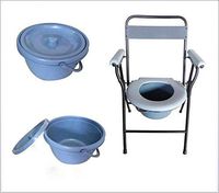 PLLP Medical Rehab Chair, Wheelchair,Drop-Arm Commode,Portable Chair Commode Elderly Handicapped People Pregnant Women Hospital Medical Chair,Bath Shower Mobility Multi Function Commode