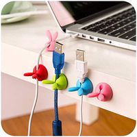 Lessonmart Cable Winder Earphone Cable Organizer Wire Storage Silicon Charger Cable Holder Clips for,Mouse,Earphone