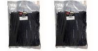 Morris 20160 Ultraviolet Nylon Cable Tie with 40-Pound Tensile Strength, 8-Inch Length, Black, 1000-Pack (2-(1000-Pack))