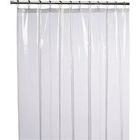 LiBa Mildew Resistant Antimicrobial PEVA 8G Shower Curtain Liner, 72x72 Clear is Non Toxic, Eco Friendly, No Chemical Odor, Rust Proof Grommet