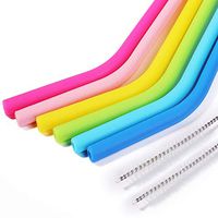 Big Silicone Straws, Opret 6 pcs Wide Reusable Straws Set with Portable Case for 20oz/30oz Yeti/RTIC/Tumblers for Smoothies, BPA Free, Safe for Adults and Kids