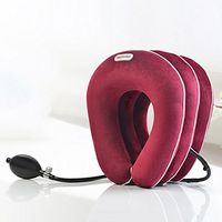 Brilliant firm Send shipping insurance inflatable neck traction device home neck stretching appliance adjustable (Color : Red)