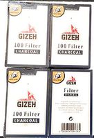 Gizeh Filter Tips Charcoal Active System 8mm Lot of 4x100 Packs