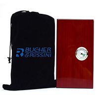 Travel Cigar Humidor Case - Glossy Finished Surface Spanish Cedar with Hygrometer and Humidifier Perfect Cigar Carry Case (Cherry Red)