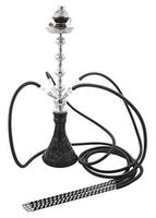 4 hose 28" Black Hookah shisha nargila bar smoking pipe glass water Vase Sale