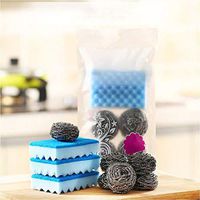 Salver Practical Kitchen Cleaning Steel Wire Ball Sponge Brush Set Cleaning Brush Set Sponges