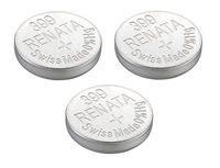 Renata Watch Battery Swiss Made 399 or SR927SW Or AG7 1.5V (3 Batteries, 399 or SR 927 SW)