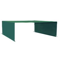 Alion Home Custom Sizes Rod Pocket Waterproof Universal Replacement Shade Canopy Top Cover (4 Corner Grommets) for Pergola (12' x 9', Dark Green)