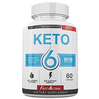 Keto 6 - Advanced Weight Loss Support - BHB Ketones - New and Improved Extra Strength Formula - May Support Fat Burn and Energy Increase - 60 Capsules - 30 Day Supply