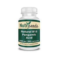 Nutriseeds Natural B15 Pangamic Acid from Apricot Seeds- Oxygen Delivery Supplement for Energy,Stamina and Focus- 90 Capsules