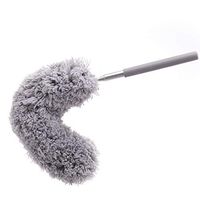 Lishiny Extendable Microfiber Duster, Fexible Bendable Head Feather Duster with Extension Rod for Ceiling Fans Car Cleaning
