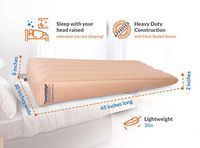 Inflatabled Bed Wedge, Travelwedge, Sleep with Your Head Raised Wherever You are Sleeping, Mid-Size Inflatable Bed Wedge with Custom Fitted Peach Skin Cover and High Volume Foot Pump, Heavy Duty