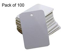 100pcs Qingsun Crafts Hang Tags 4 6cm Square Blank Wedding Kraft Paper Board DIY Clothing Label Price Tag Word Cards Favor Gift Tags (white)