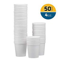 NYHI 50-Pack 4 oz White Paper Disposable Cups – Hot/Cold Beverage Drinking Cup for Water, Juice, Coffee or Tea – Ideal for Water Coolers, Party, or Coffee On the Go’