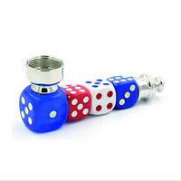 Exclusive Creative Design of dice Mixed Color Mini Metal Pipe Gift for Father Husband Husband Boyfriend