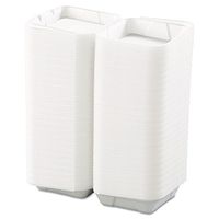 Boardwalk 0107 Snap-it Hinged Carryout Containers, Foam, 1 Medium Compartment, 8 x 8 x 3, White (Case of 200)