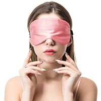 COLD POSH 16mm Silk Sleep Mask,Soft Eye Mask with Adjustable Strap,Eye Cover for Sleeping,Travel,Work,Meditation,Night Blindfold Eyeshade,Pink M