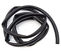 8mm Black Wire Harness Tubing - High Temperature - 10 Foot Roll
