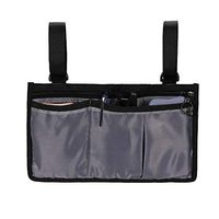 kebyy Wheelchair Side Bag Multifunctional Armrest Pouch Organizer Bag Phone Pockets