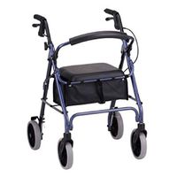 Rollator Zoom 22 Aluminum Rolling Walker Weight Capacity 300 lbs (Blue)