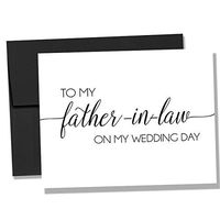 To My Father-in-Law on My Wedding Day Notecard - Wedding Day Notecard - Cards for Brides (NC119)