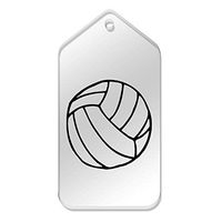 Azeeda 10 x Large 'Volleyball' Clear Gift Tags (TG00032426)