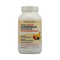 2 Packs of American Health Acidophilus And Bifidum Chewable Fruit - 100 Wafers