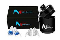 Noise Cancelling Ear Plugs by Noise Doctor- High Fidelity Reusable Earplug Kit with Carrying Case - Pair of 2 Sizes Soft and Comfortable Fit for Sleep Musicians Concert Construction Work - Blue