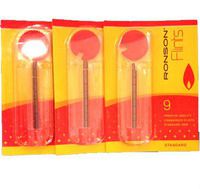 3 X RONSON Standard Lighter Flints - Pack of 9 -by velson