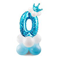 ONERIOME 32 Inch Pink Number Balloons Children Aluminum Balloon Decoration For Birthday Anniversary Party Straws Balloons