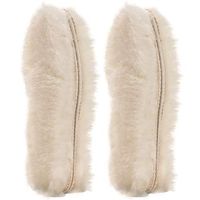 [2 Pair]Real Pure Sheepskin Luxury Insoles Sheepskin Lambswool Blended Shoe Insoles | Durable & Fluffy Perfect for Flat, Beige, [2-Pairs]Women US 6.5