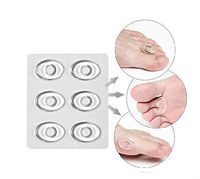 6Sheet(36Pcs) Self-Adhesive Clear Silicone Oval Foot Corn Rings Gel Cushions Pads Caps Remover Shoes Stick