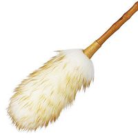 Wool Feather Dusters Wooden Handle for Office/Family/car (Size : 34cm)