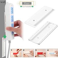 FOONEE Self Adhesive Power Strip Fixator, Heavy Duty Punch-Free Power Strip Holder Mount for Fixed Socket, Tissue Box, WiFi Router