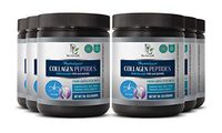 Hair Skin and Nail Vitamins with Collagen - Support Heart Health - HYDROLYZED Collagen PEPTIDES - Type I & III from Grass-FED Beef - hydrolyzed Collagen Powder Free Shipping - 6 Cans