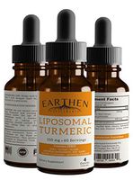 100% Organic Pure Turmeric Curcumin Liquid Drops- Liposomal Turmeric Best Absorption, Highest Potency, Natural Joint Pain & Inflammation Relief Support, Made in USA (4 oz)